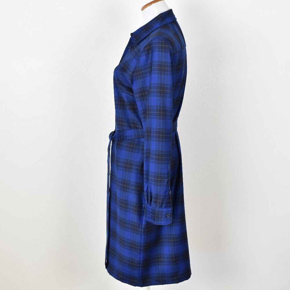 Brooks Brothers Plaid Wool Belted Shirt Dress - 10 - Picture 4 of 9